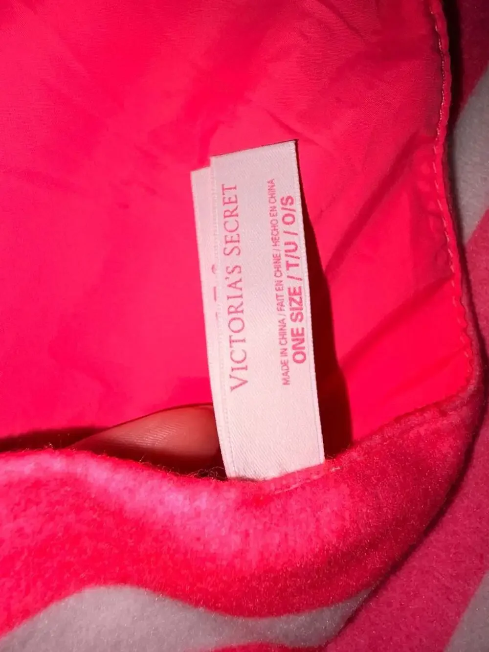 Victoria's Secret Pink Yellow and Orange Striped Roll Up Beach Blanket Towel